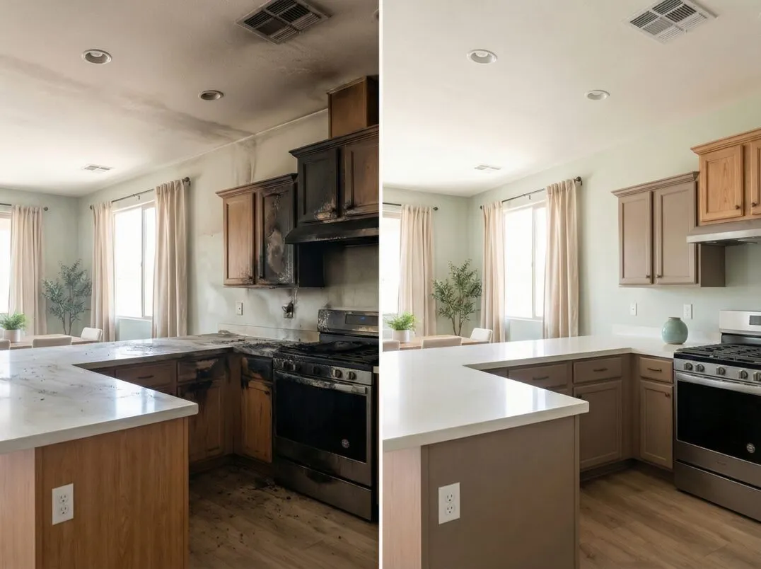 Fire and smoke damage claim result